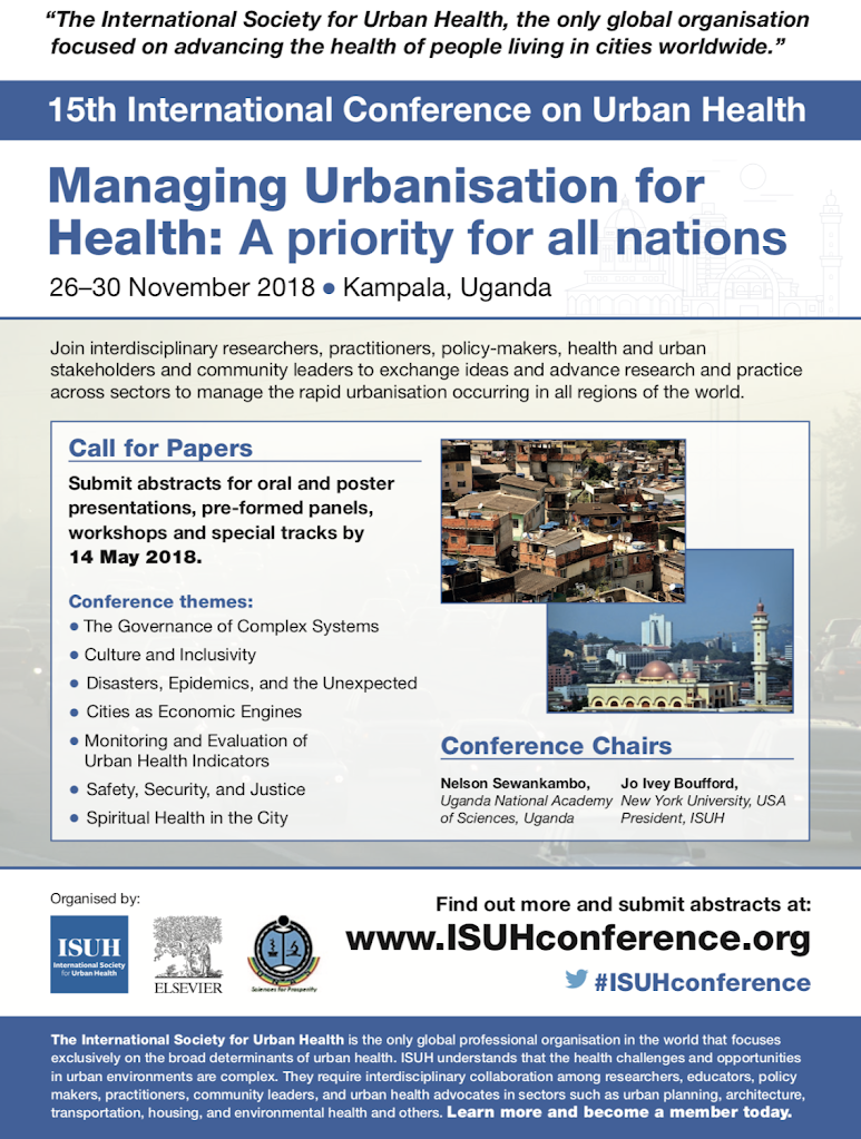 The 15th International Conference on Urban Health